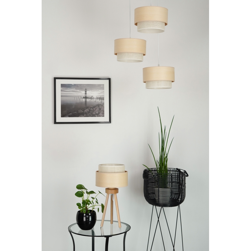 Brilagi - Lámpara de mesa ARIZONA BOHO 1xE27/15W/230V beige
