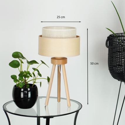 Brilagi - Lámpara de mesa ARIZONA BOHO 1xE27/15W/230V beige