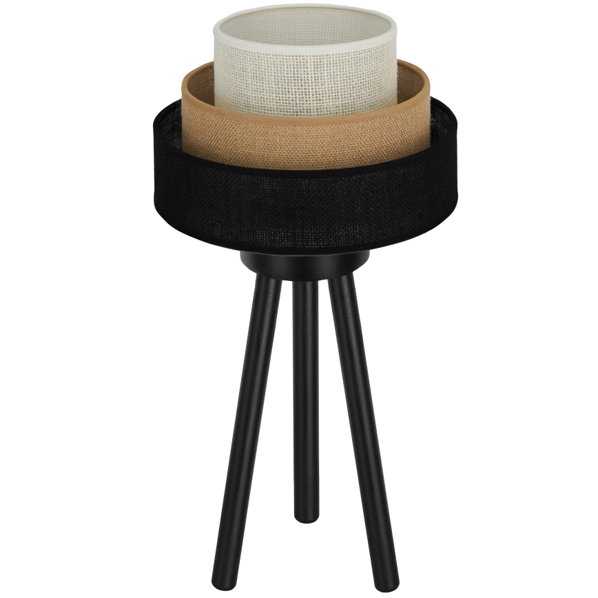 Brilagi - Lámpara de mesa ASPEN LUNETA 1xE27/15W/230V negro/beige/color crema