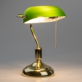 Brilagi - Lámpara de mesa BANK OFFICE 1xE27/60W/230V dorada/verde