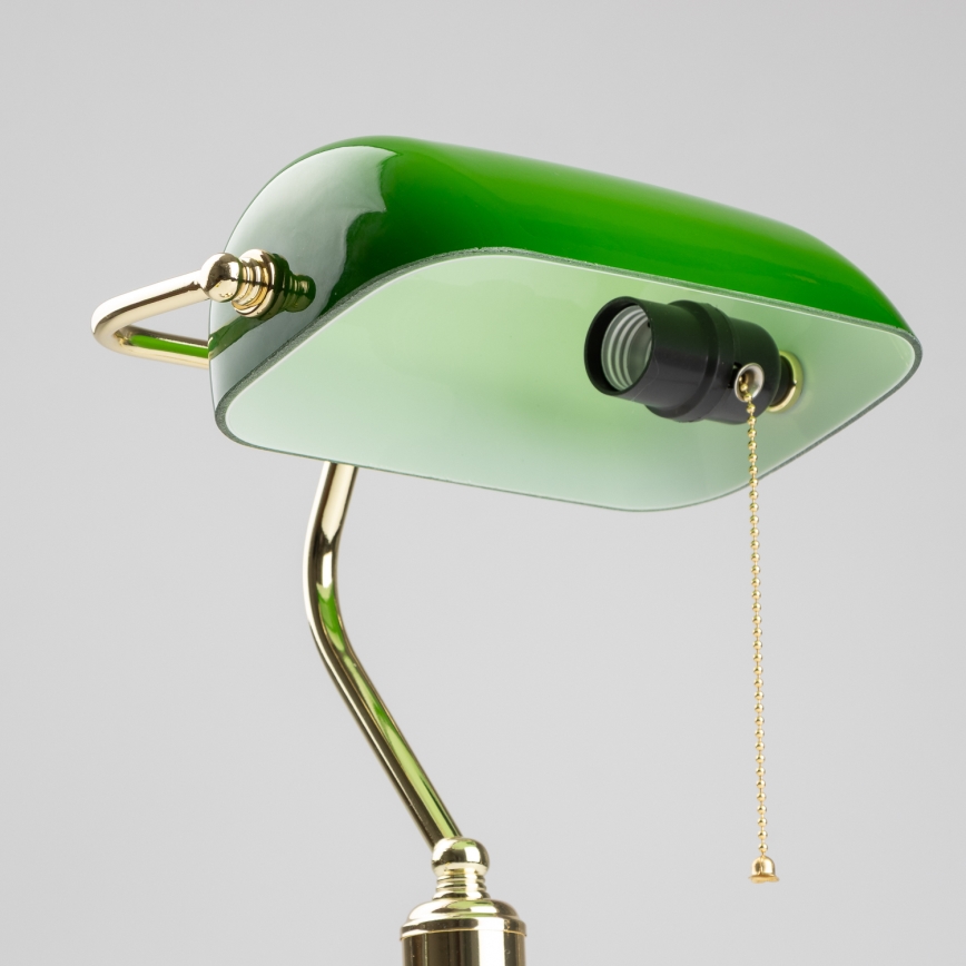 Brilagi - Lámpara de mesa BANK OFFICE 1xE27/60W/230V dorada/verde