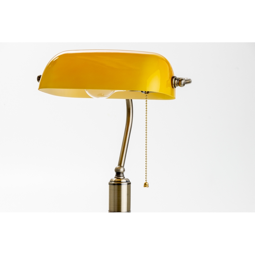 Brilagi - Lámpara de mesa BANK OFFICE 1xE27/60W/230V latón/naranja
