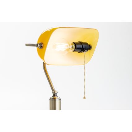 Brilagi - Lámpara de mesa BANK OFFICE 1xE27/60W/230V latón/naranja