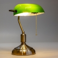 Brilagi - Lámpara de mesa BANK OFFICE 1xE27/60W/230V latón/Verde