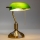 Brilagi - Lámpara de mesa BANK OFFICE 1xE27/60W/230V latón/Verde