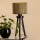Brilagi - Lámpara de mesa BOSTON ROLLER 1xE27/15W/230V paja marrón/dorado