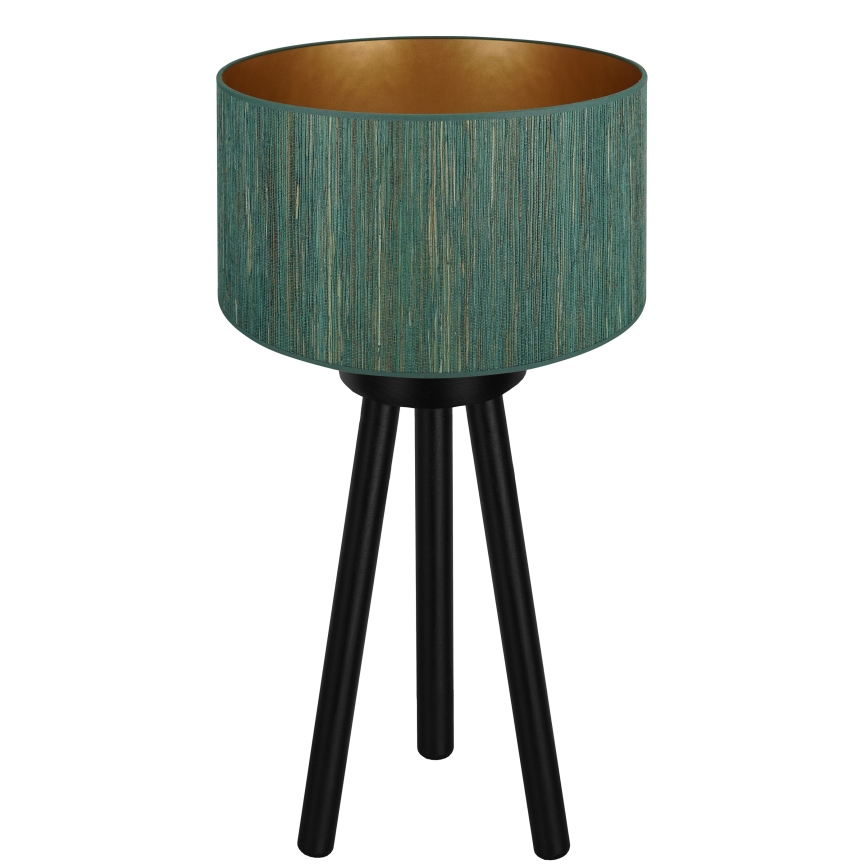 Brilagi - Lámpara de mesa BOSTON ROLLER 1xE27/15W/230V paja verde/dorado