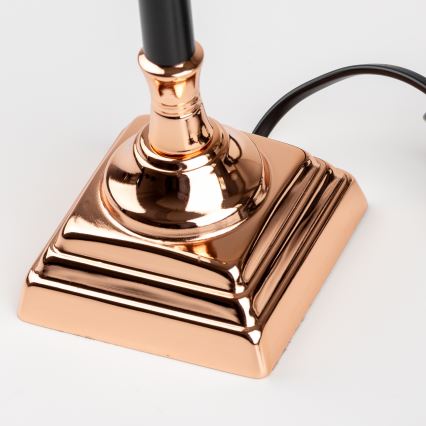 Brilagi - Lámpara de mesa CERIA 1xE14/40W/230V negra/cobre/blanca