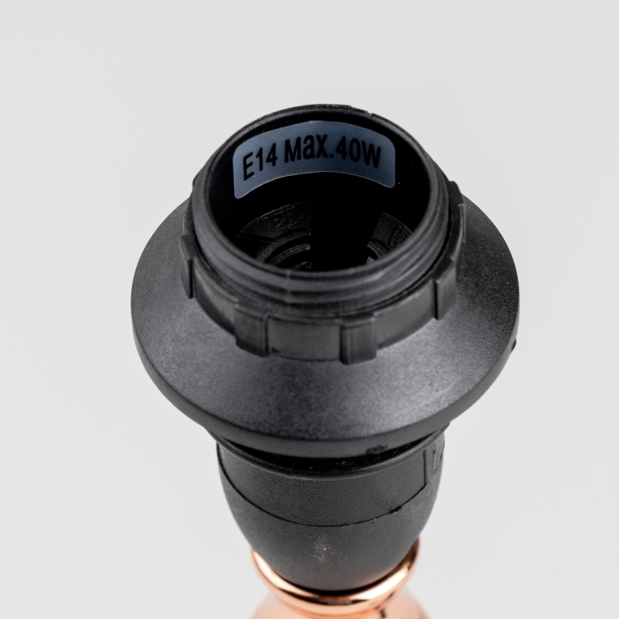 Brilagi - Lámpara de mesa CERIA 1xE14/40W/230V negra/cobre/blanca