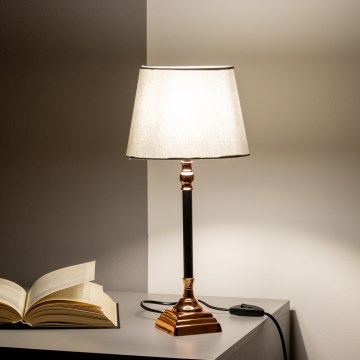 Brilagi - Lámpara de mesa CERIA 1xE14/40W/230V negro/cobre/gris