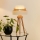Brilagi - Lámpara de mesa DENVER LUNETA 1xE27/15W/230V beige/marrón/color crema