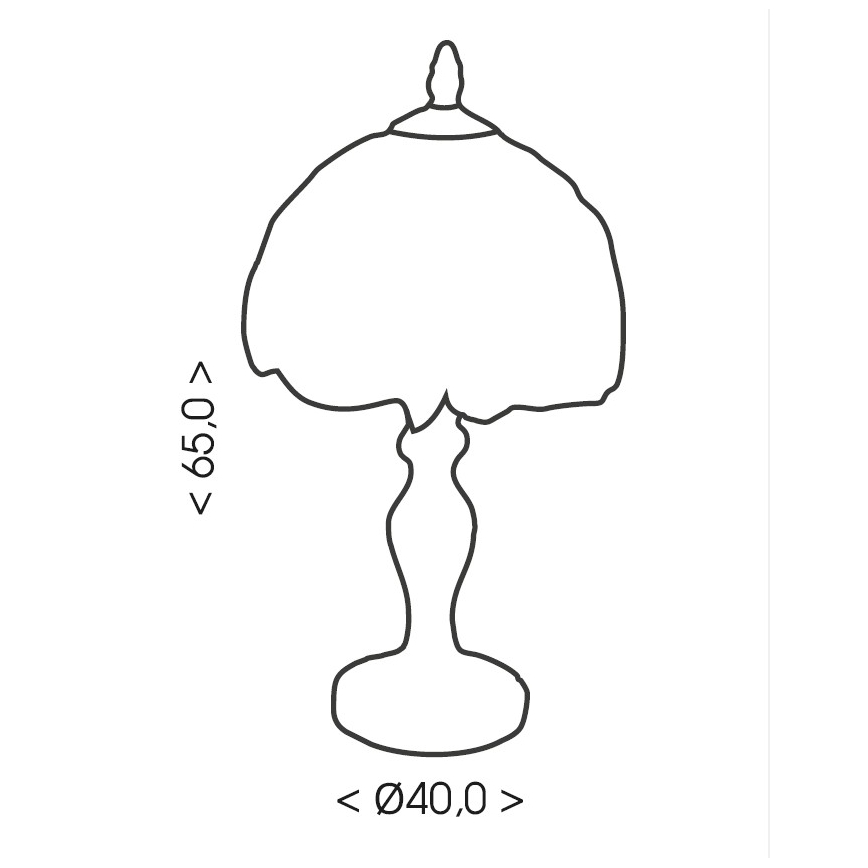 Brilagi - Lámpara de mesa estilo Tiffany con vitral MIRABELLA 1xE27/60W/230V
