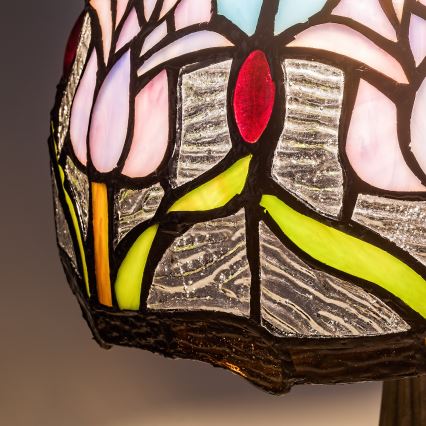 Brilagi - Lámpara de mesa estilo Tiffany LORAS con vitral 1xE14/40W/230V