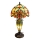 Brilagi - Lámpara de mesa estilo Tiffany MIRABELLA, pantalla de vitral, 1xE27/60W/230V + 1xE14/40W