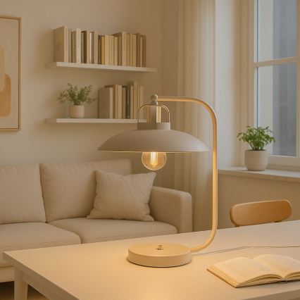 Brilagi - Lámpara de mesa FLAMENGO 1xE27/60W/230V beige