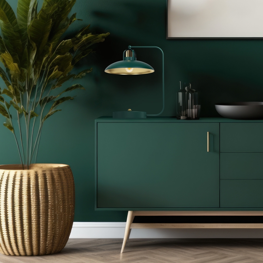 Brilagi - Lámpara de mesa FLAMENGO 1xE27/60W/230V verde