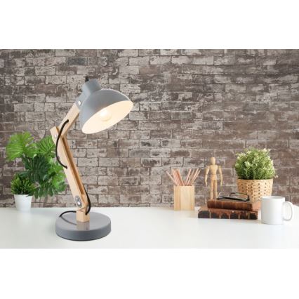 Brilagi - Lámpara de mesa FOCUS 1xE27/40W/230V gris