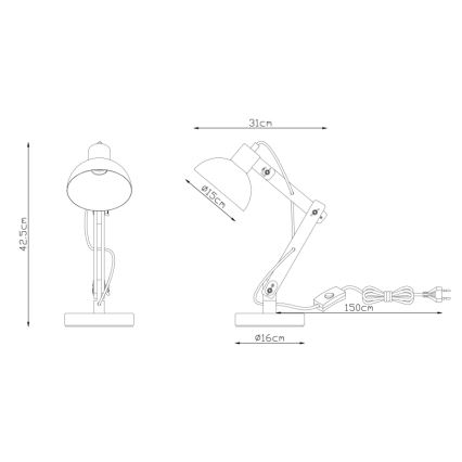 Brilagi - Lámpara de mesa FOCUS 1xE27/40W/230V negra