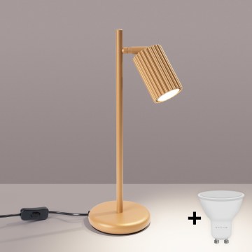 Brilagi - Lámpara de mesa LED CRESTO 1xGU10/10W/230V dorada