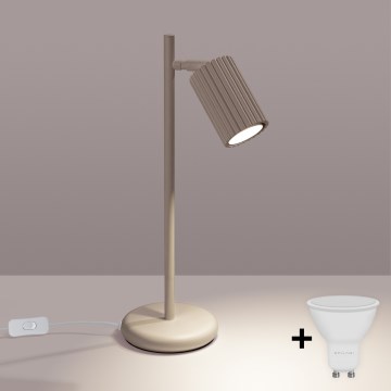 Brilagi - Lámpara de mesa LED CRESTO 1xGU10/10W/230V taupe