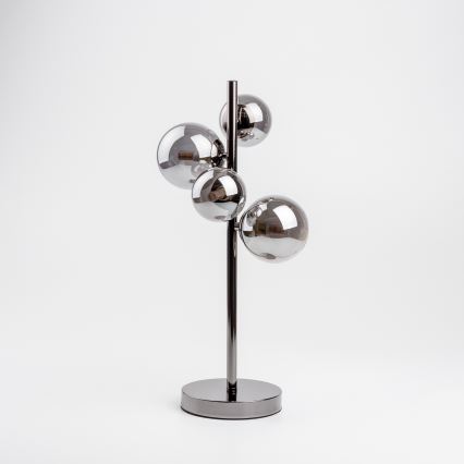 Brilagi - Lámpara de mesa LED MILLA 4xG9/3W/230V cromo brillante/ahumado