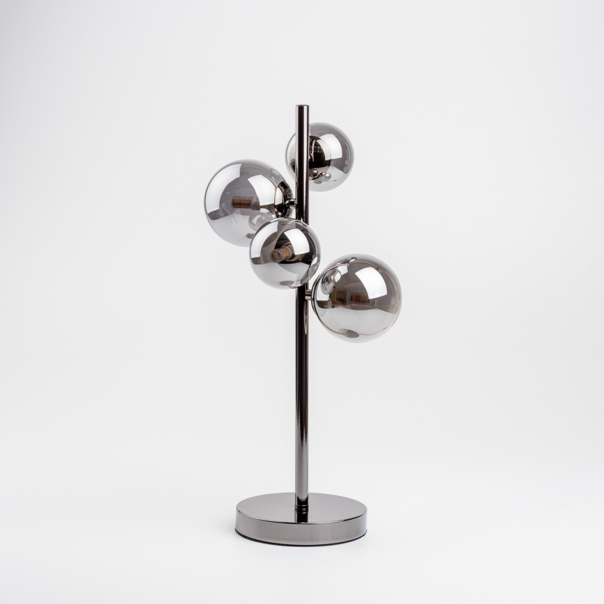 Brilagi - Lámpara de mesa LED MILLA 4xG9/3W/230V cromo brillante/ahumado