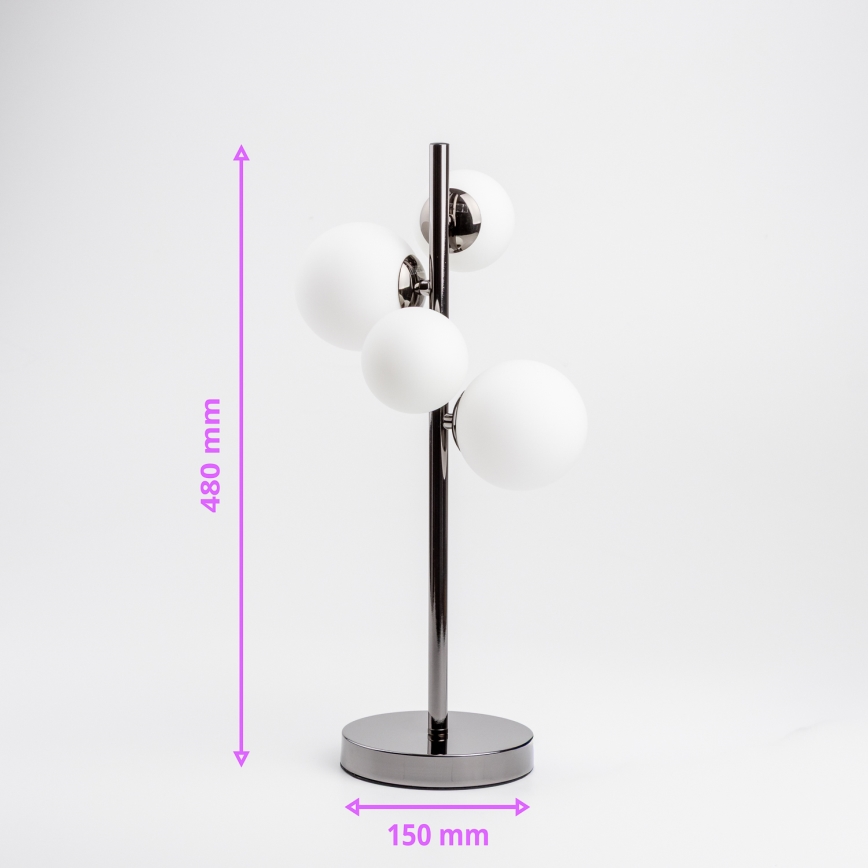 Brilagi - Lámpara de mesa LED MILLA 4xG9/3W/230V cromo brillante/blanco