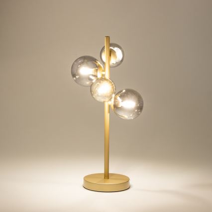 Brilagi - Lámpara de mesa LED MILLA 4xG9/3W/230V dorado/ahumado