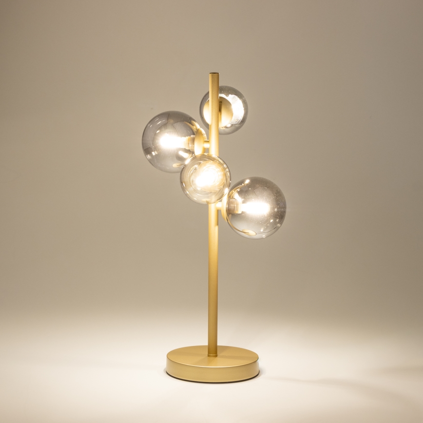 Brilagi - Lámpara de mesa LED MILLA 4xG9/3W/230V dorado/ahumado
