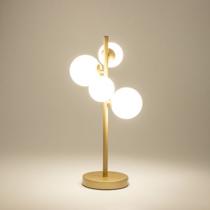 Brilagi - Lámpara de mesa LED MILLA 4xG9/3W/230V dorado/blanco