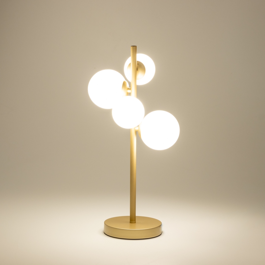 Brilagi - Lámpara de mesa LED MILLA 4xG9/3W/230V dorado/blanco
