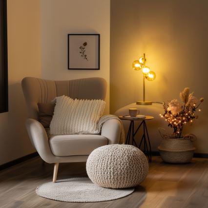 Brilagi - Lámpara de mesa LED MILLA 4xG9/3W/230V dorado