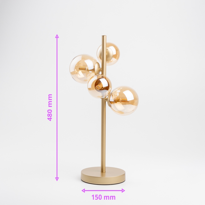 Brilagi - Lámpara de mesa LED MILLA 4xG9/3W/230V dorado