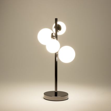 Brilagi - Lámpara de mesa LED MILLA 4xG9/3W/230V negro cromado/blanco
