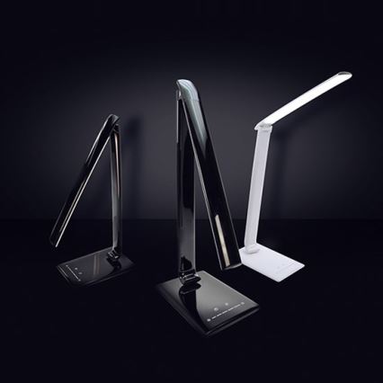 Brilagi - Lámpara de mesa LED regulable Conector USB LED/12W/230V negro