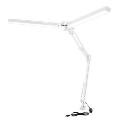 Brilagi - Lámpara LED de mesa flexible regulable VARIO 2xLED/14W/230V 3000-6000K blanco