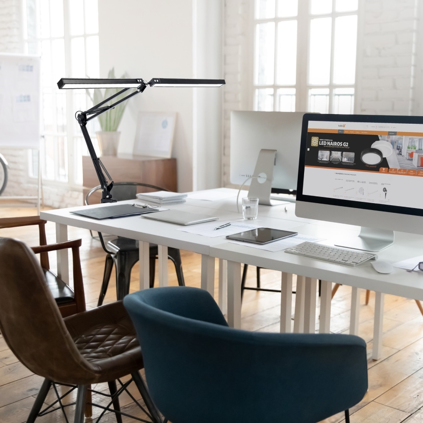 Brilagi - Lámpara de mesa LED regulable flexible VARIO 2xLED/14W/230V 3000-6000K negro