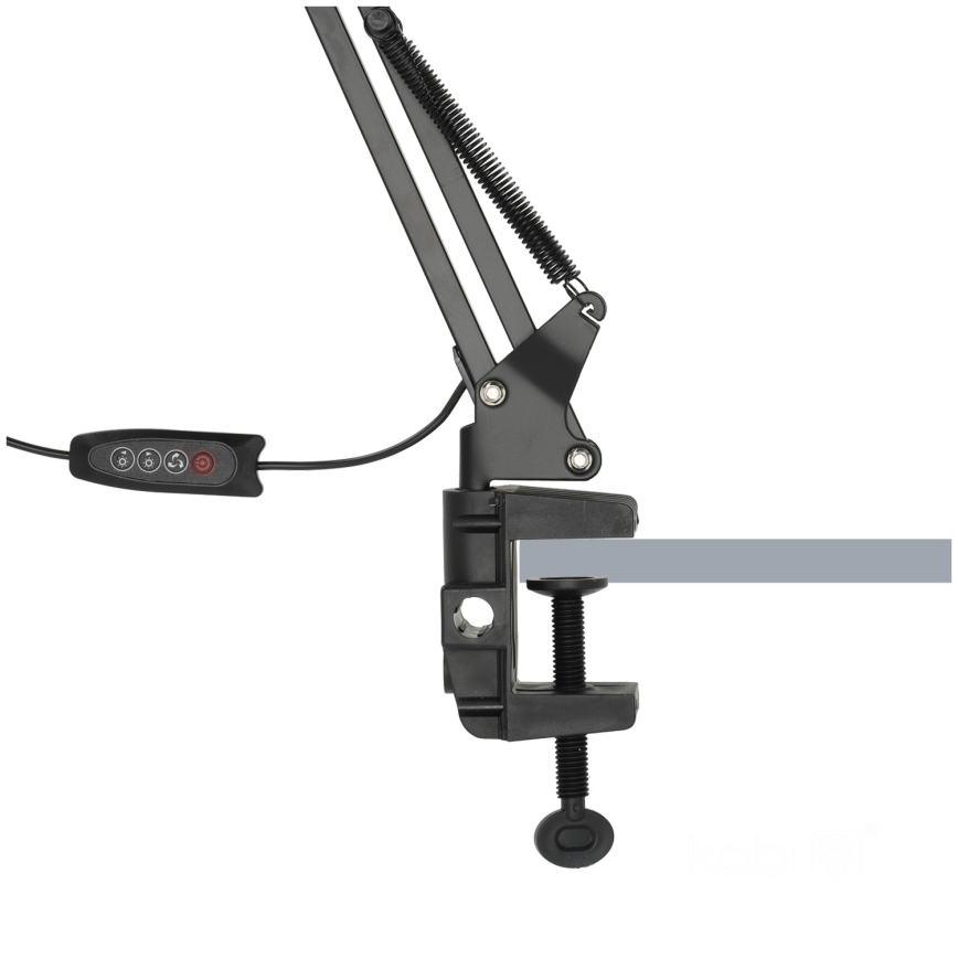 Brilagi - Lámpara de mesa LED regulable flexible VARIO 2xLED/14W/230V 3000-6000K negro