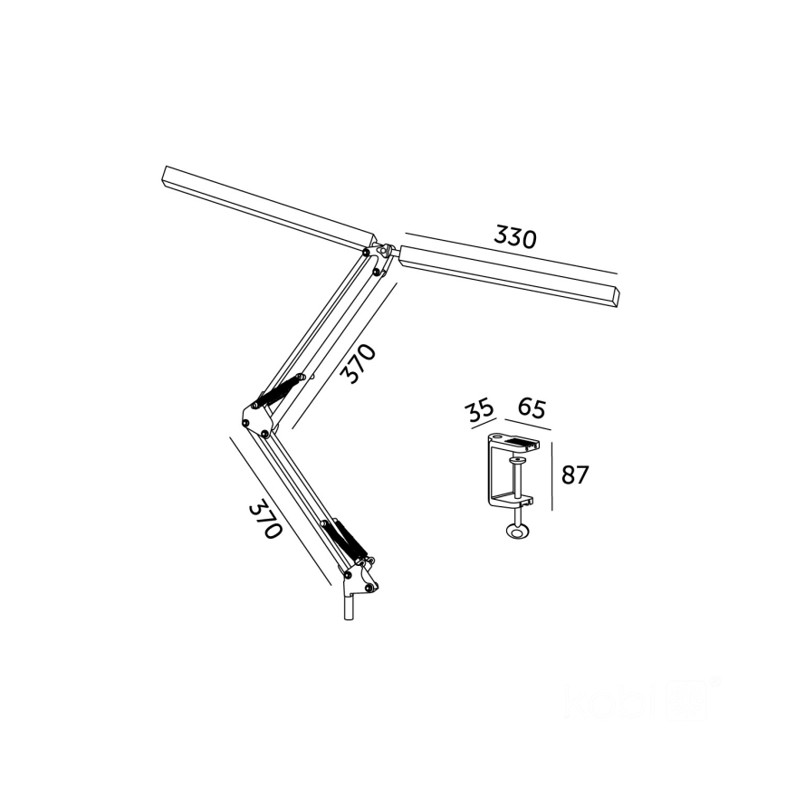 Brilagi - Lámpara de mesa LED regulable flexible VARIO 2xLED/14W/230V 3000-6000K negro