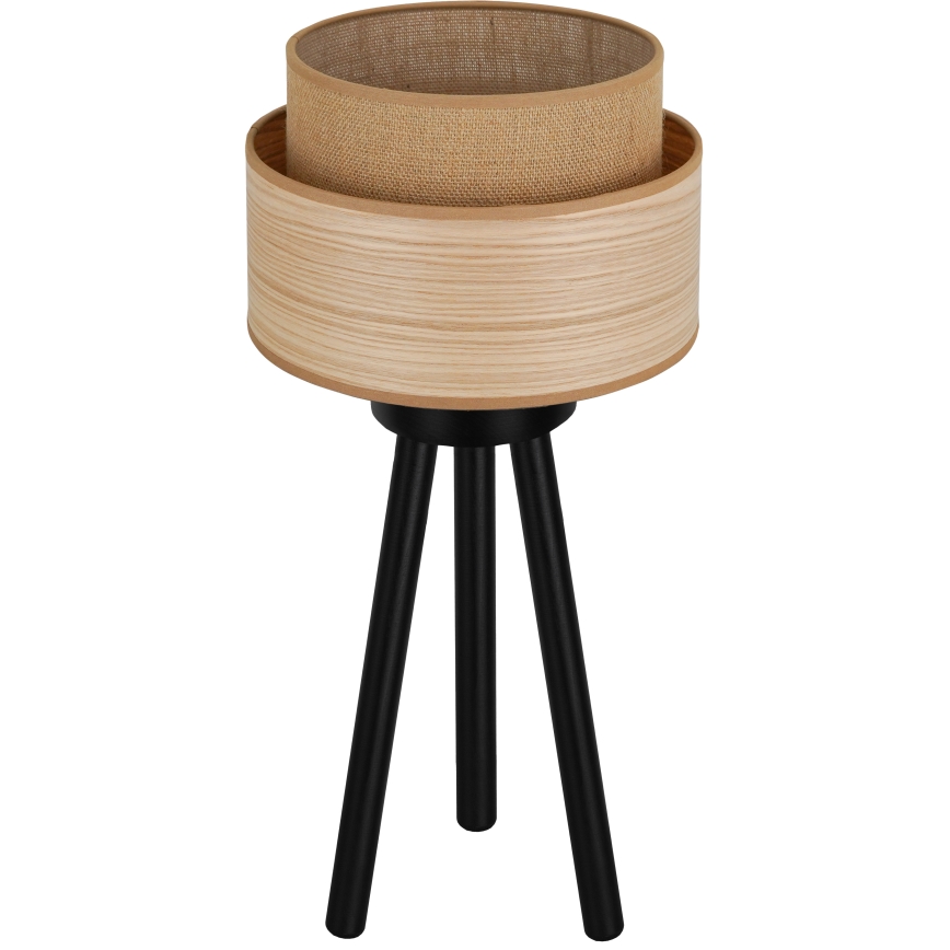 Brilagi - Lámpara de mesa MONTANA BOHO 1xE27/15W/230V marrón/negro