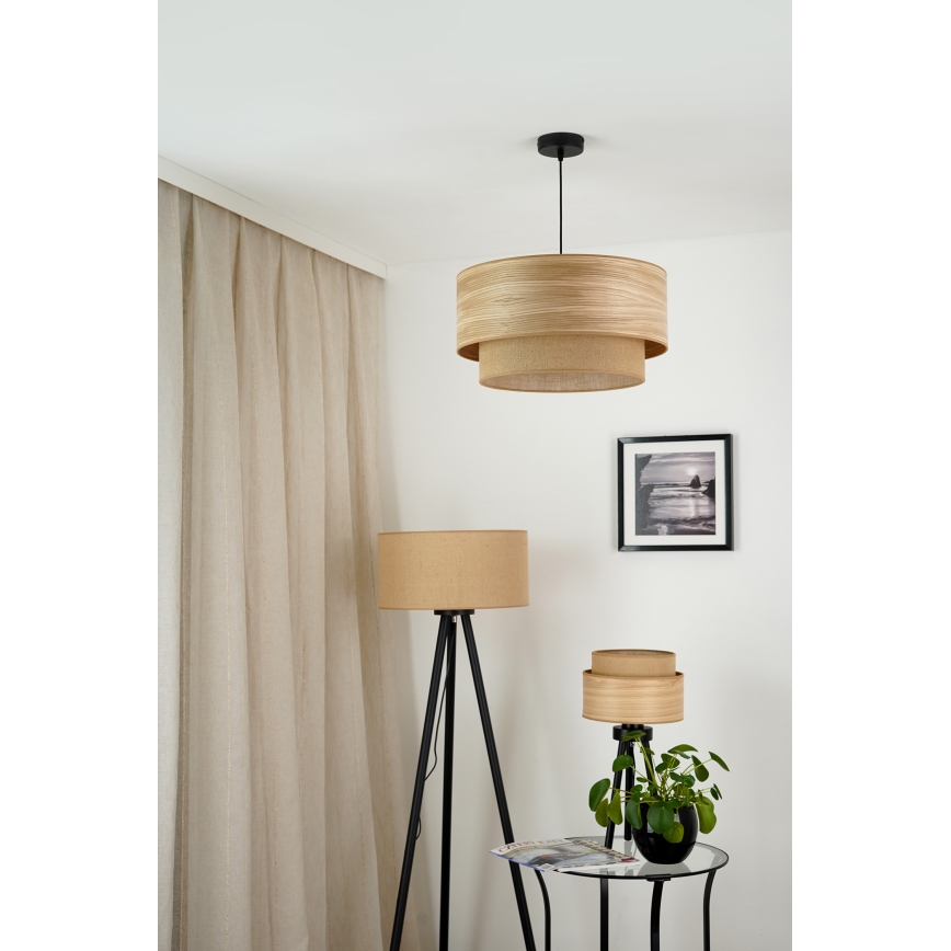 Brilagi - Lámpara de mesa MONTANA BOHO 1xE27/15W/230V marrón/negro