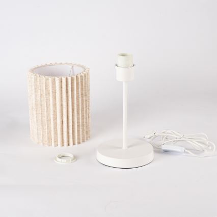 Brilagi - Lámpara de mesa NORDIC WAVE 1xE27/15W/230V lino/blanco