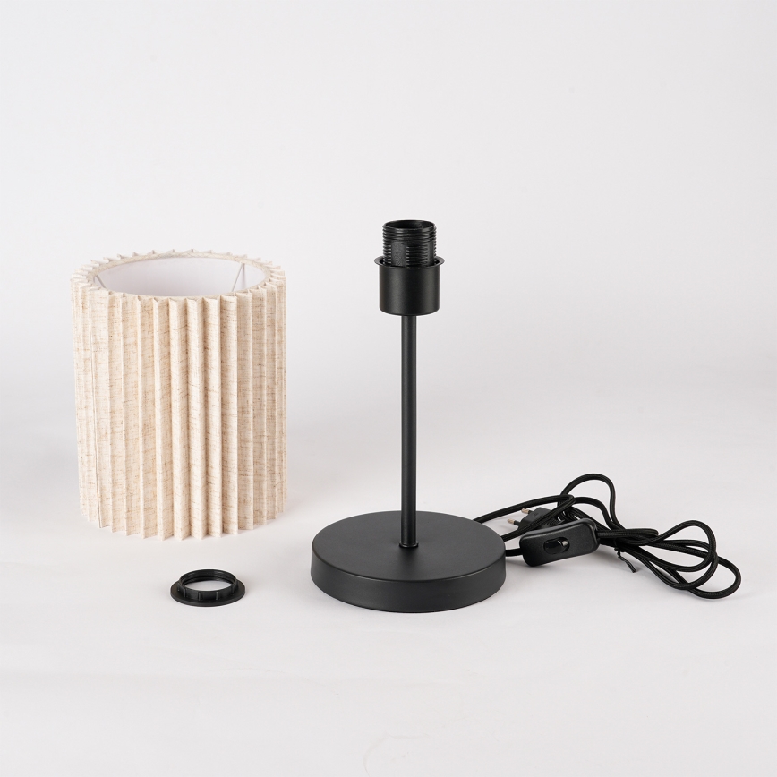 Brilagi - Lámpara de mesa NORDIC WAVE 1xE27/15W/230V lino/negro