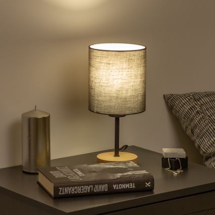 Brilagi - Lámpara de mesa NUBILA WOOD 1xE27/25W/230V roble/antracita