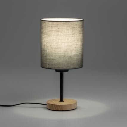 Brilagi - Lámpara de mesa NUBILA WOOD 1xE27/25W/230V roble/antracita