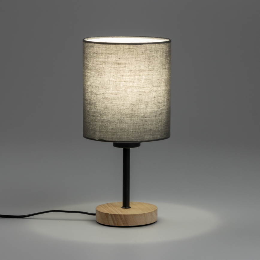 Brilagi - Lámpara de mesa NUBILA WOOD 1xE27/25W/230V roble/antracita