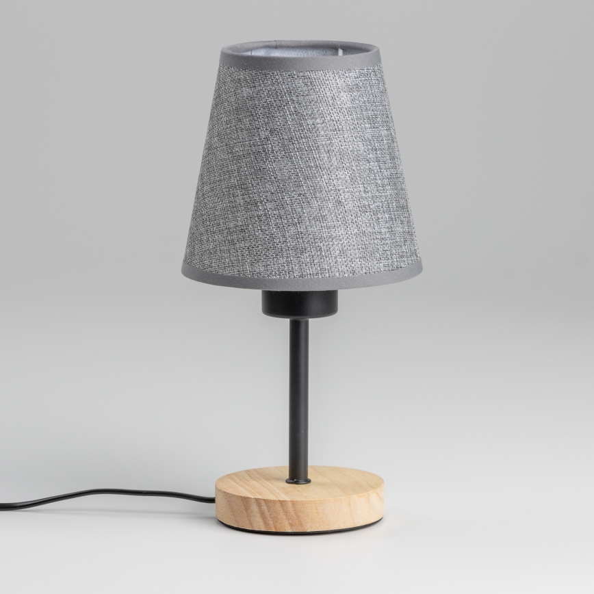 Brilagi - Lámpara de mesa NUBILA WOOD 1xE27/25W/230V roble/gris