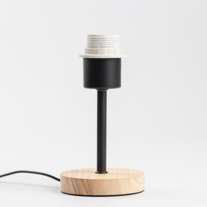 Brilagi - Lámpara de mesa NUBILA WOOD 1xE27/25W/230V roble/negro/amarillo