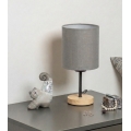 Brilagi - Lámpara de mesa NUBILA WOOD 1xE27/25W/230V roble/negro/gris claro