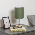 Brilagi - Lámpara de mesa NUBILA WOOD 1xE27/25W/230V roble/verde